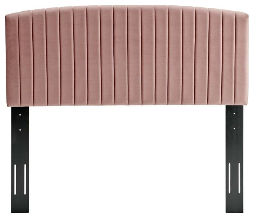 Modway Rebecca Modern Performance Velvet Full/Queen Headboard in Dusty Rose   Transitional   Headboards   by Homesquare  Houzz