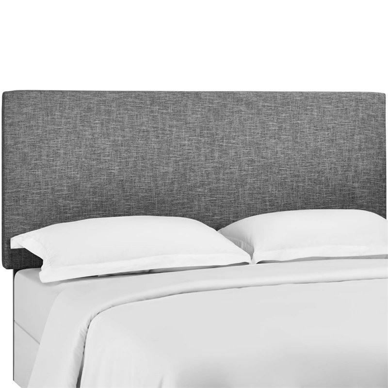 Modway Taylor Full/Queen Upholstered Linen Fabric Headboard in Light Gray   Transitional   Headboards   by Homesquare  Houzz