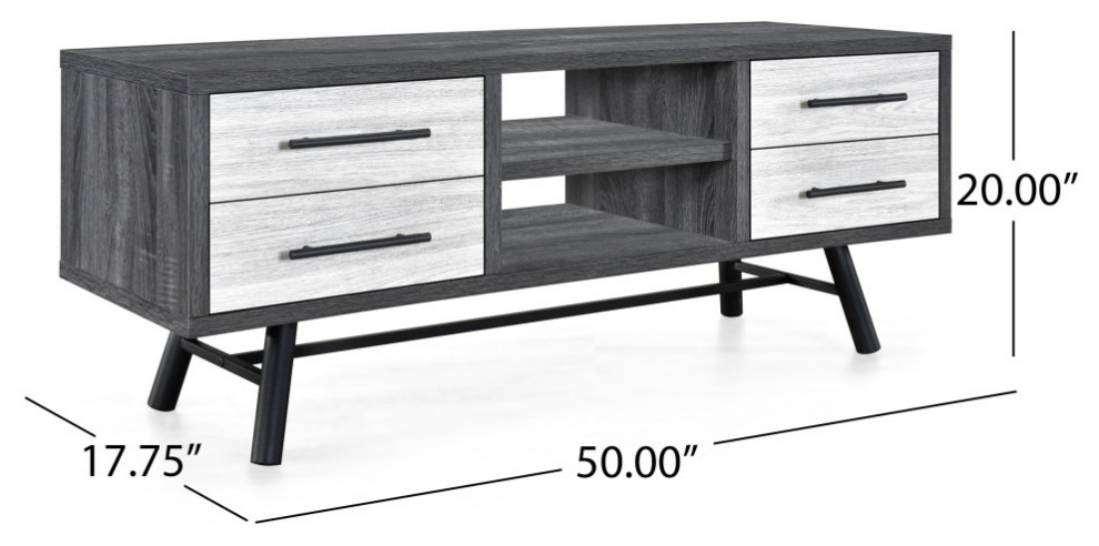 Sylas Mid Century TV Stand With Storage   Midcentury   Entertainment Centers And Tv Stands   by GDFStudio  Houzz