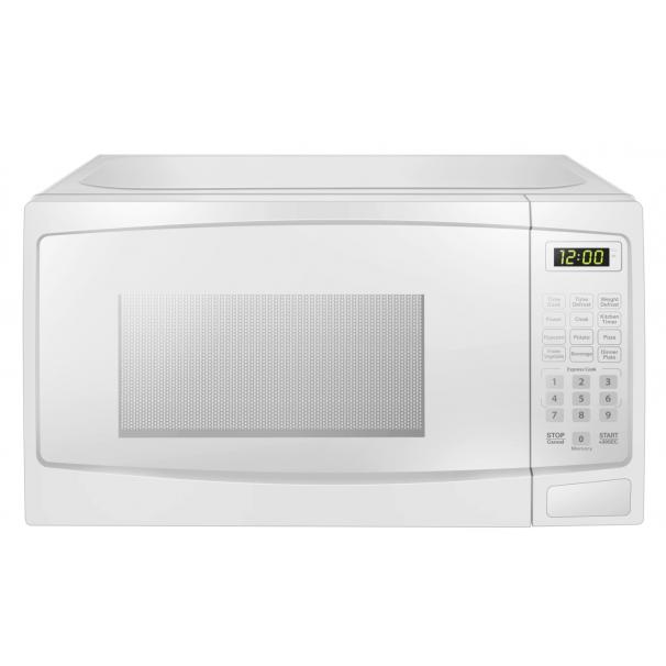 Danby 17-inch, 0.7 cu.ft. Countertop Microwave Oven with Auto Defrost DBMW0720BWW