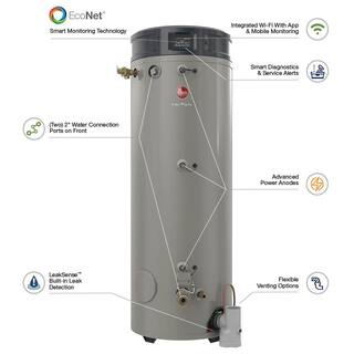 Rheem Commercial Triton Heavy Duty High Efficiency 100 Gal. 400K BTU ULN Natural Gas Power Direct Vent Tank Water Heater GHE100SU-400