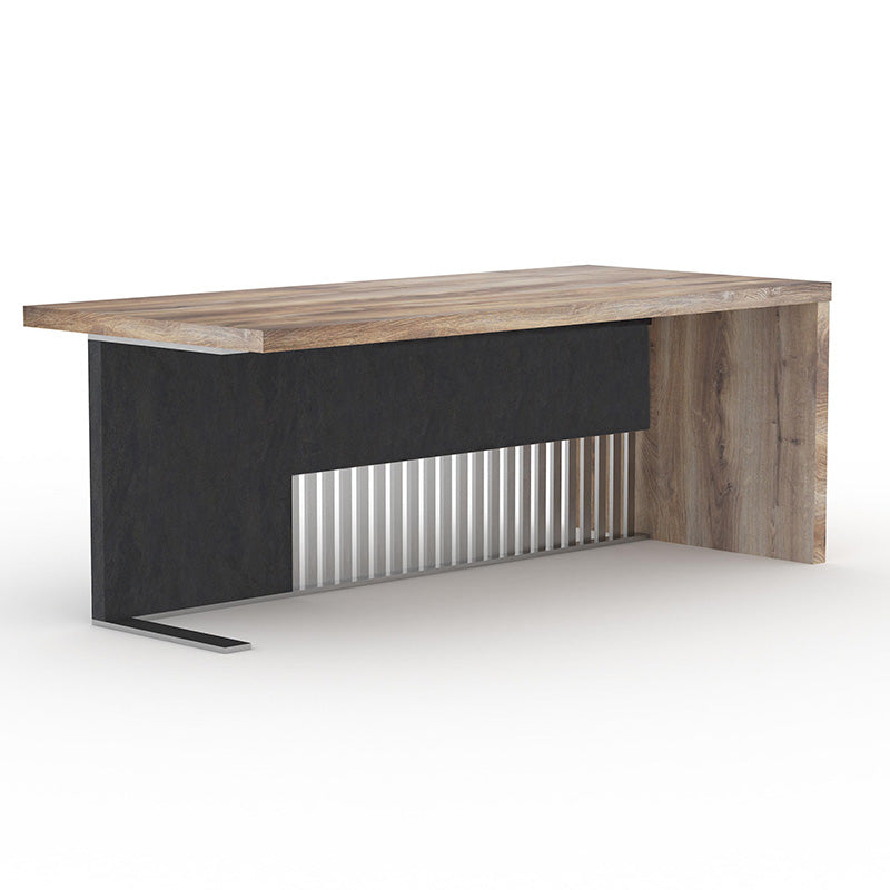 AFTAN Reception Desk Right Panel 180cm - Warm Oak & Black