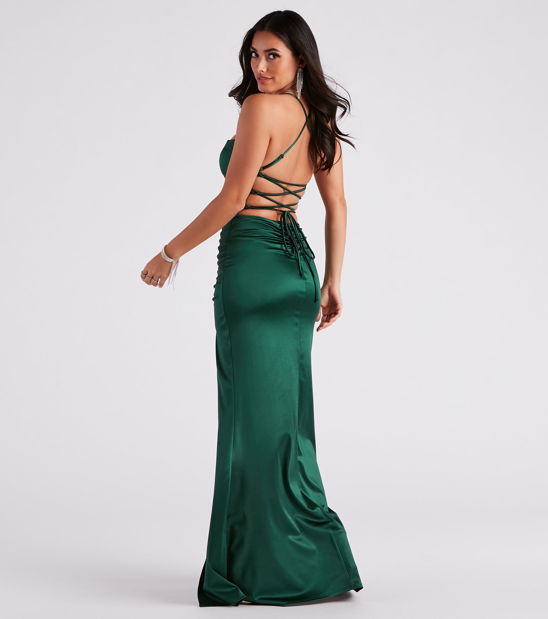 Lucille Formal Satin Mermaid Dress