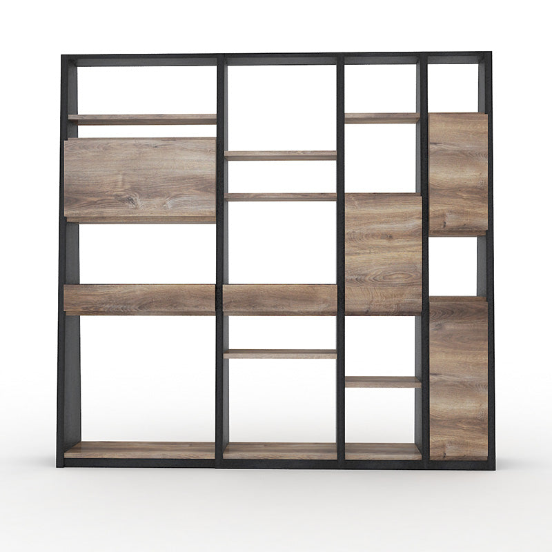 BARON Display Unit 230cm - Warm Oak & Black