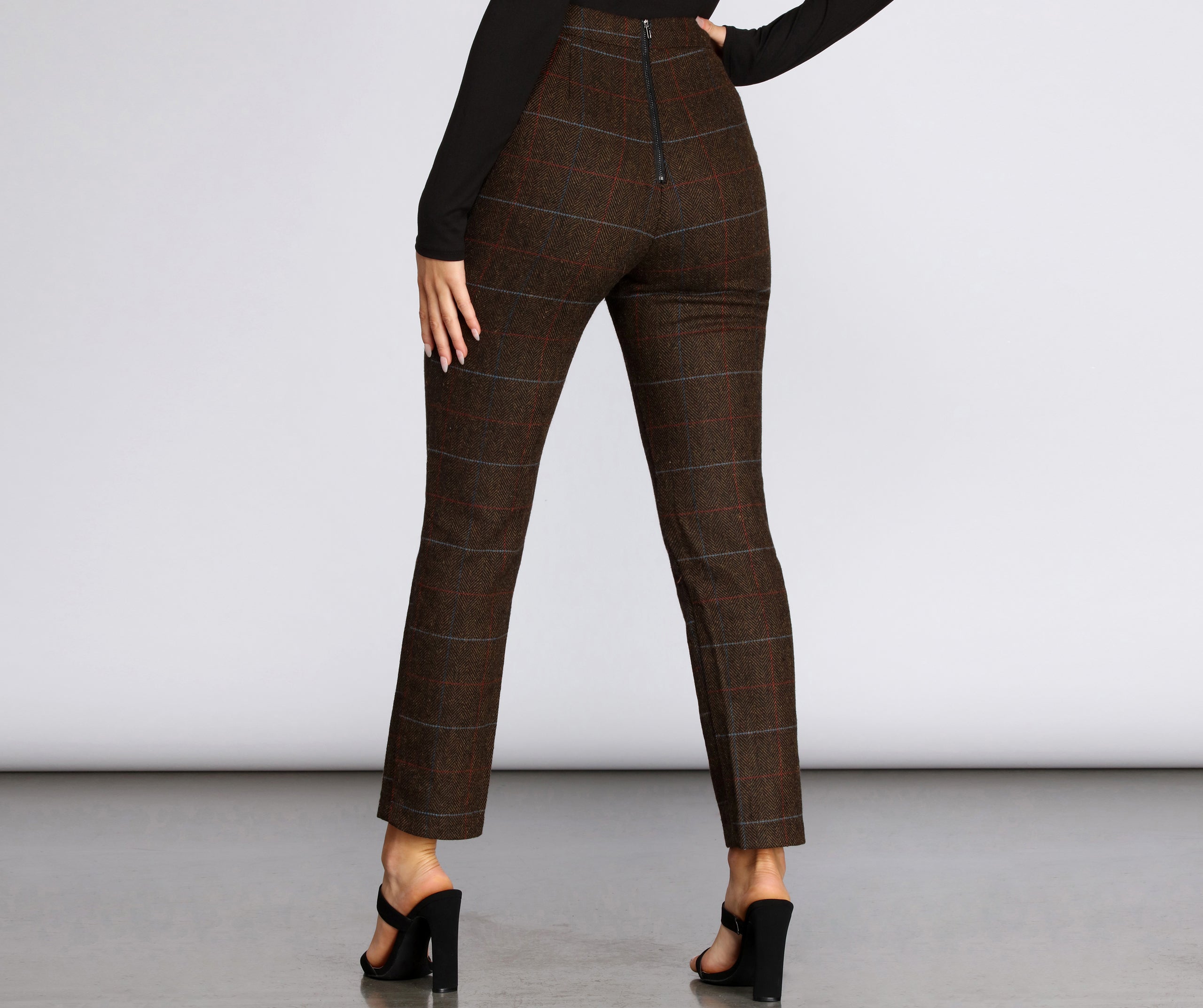 Plaid Perfection Tie Waist Pants