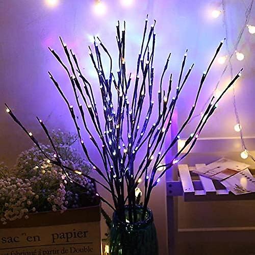 2 Pack LED Branch Lights - Battery Operated Willow Tree Twig Lights - Warm White（Colour）