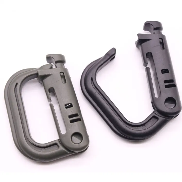 Carabiner Hook Molle D Ring Lock Plastic Clip Snap Buckle Outdoor Camping Hiking Tactical Backpack Bag Accessories