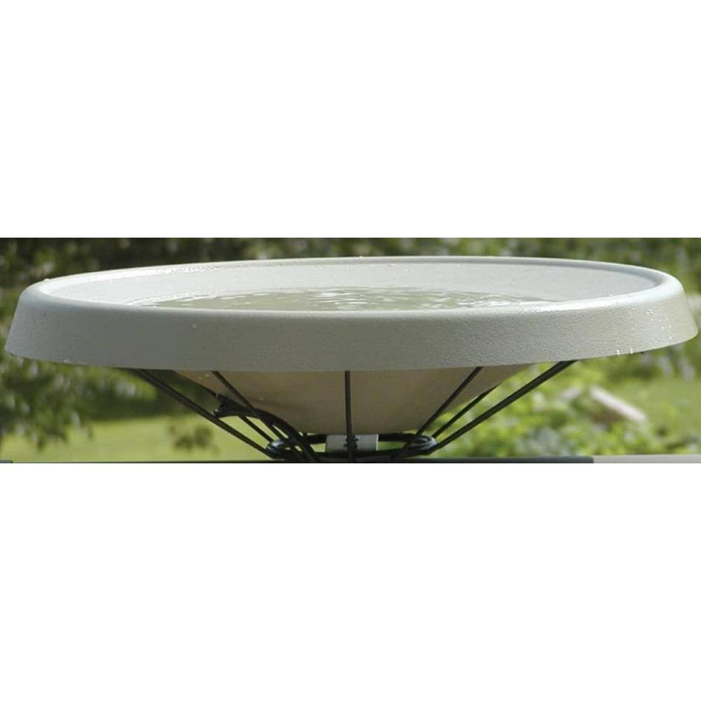 BIRDS choice Medium Green Deck Mount Heated Bird Bath HDECK-GR