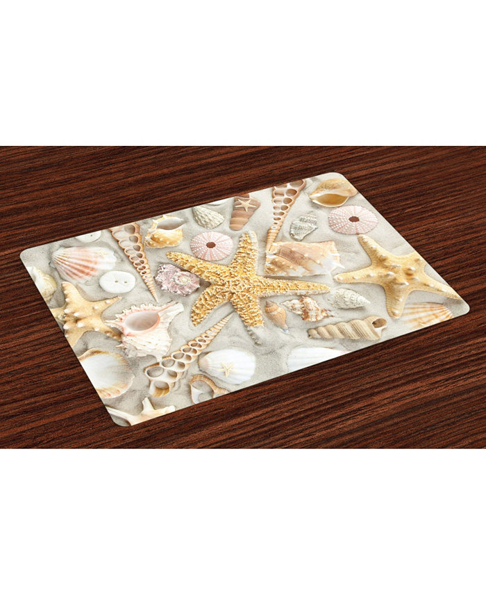 Ambesonne Shell Place Mats Set of 4