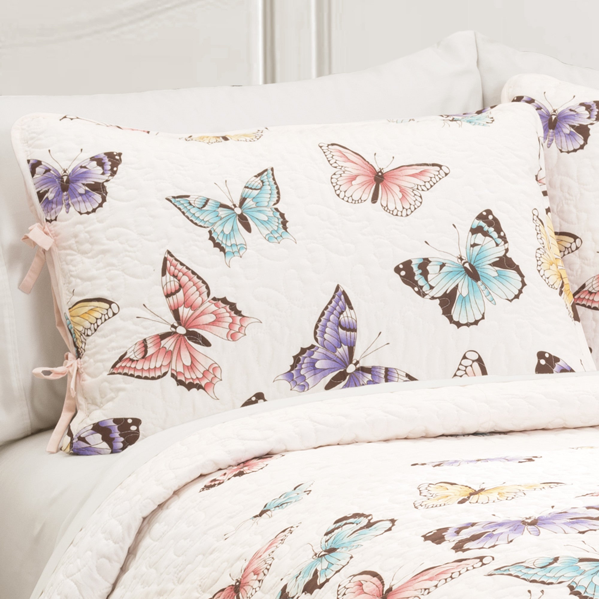 Flutter Butterfly Quilt 3 Piece Set Full/Queen