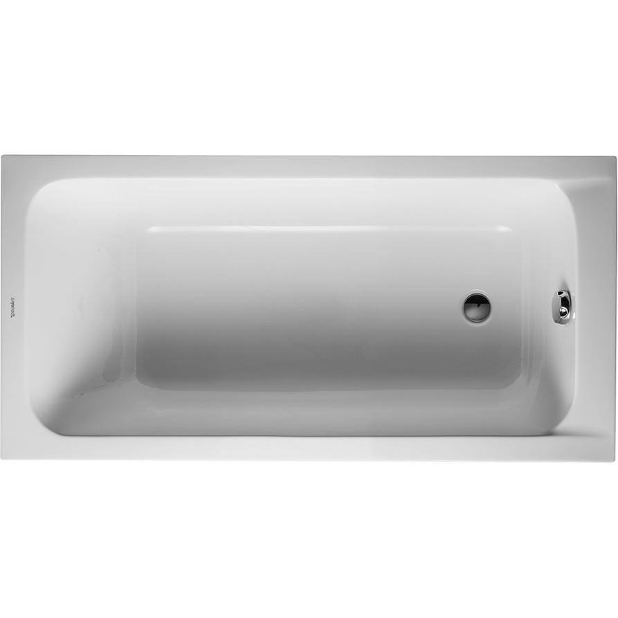 Duravit D-Code 59 in. Acrylic Rectangular Drop-In Non-Whirlpool Bathtub in White 700095000000092