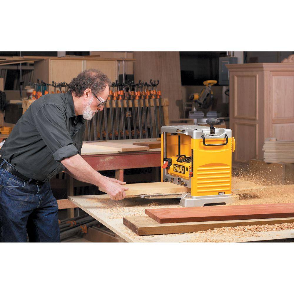 DW 15 Amp Corded 12.5 in. Planer and Mobile Thickness Planer Stand DW734WDW7350