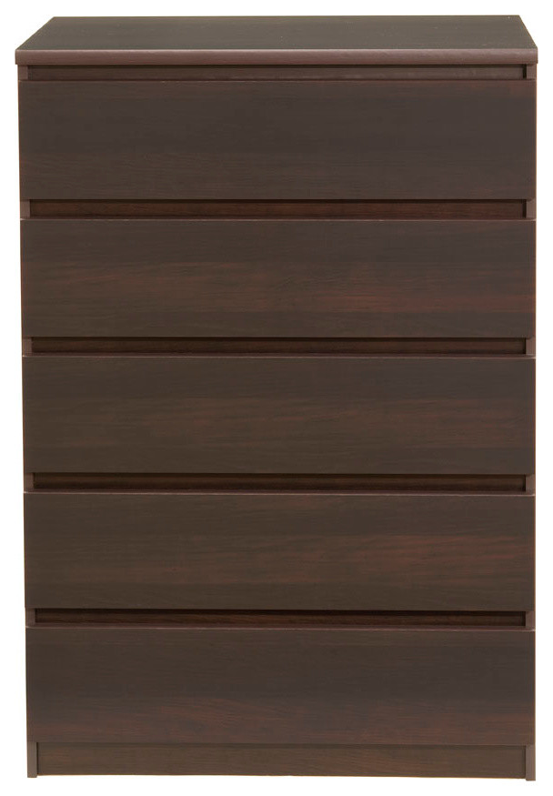 Naia 5 Drawer Chest  Coffee   Transitional   Accent Chests And Cabinets   by Tvilum  Houzz