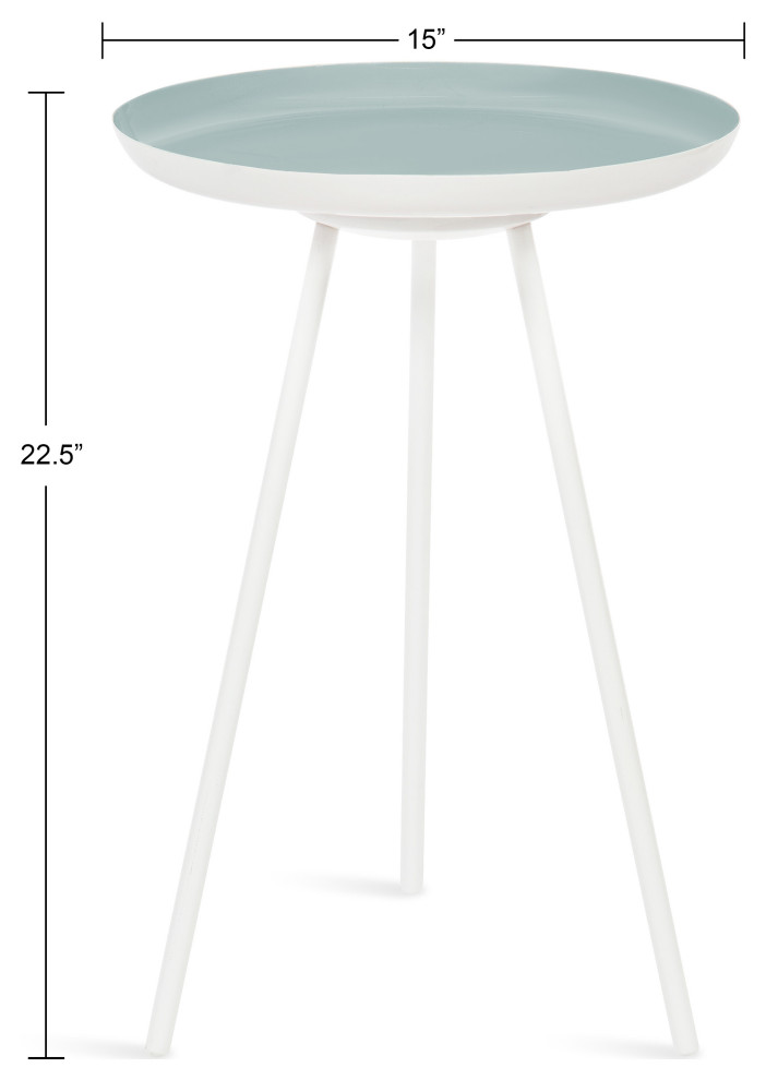 Laranya Round Metal Side Table   Midcentury   Side Tables And End Tables   by Uniek Inc.  Houzz