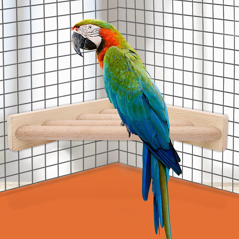 High Quality Parrot Standing Platform Rack Bird Climbing Wood Stand Cage Toy