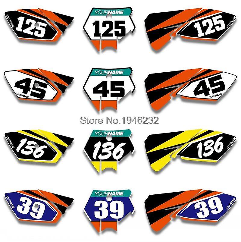 Born Pretty H2cnc Custom Number Plate Background Graphics Sticker andamp; Decal For Ktm Sx 85 2003 2004 2005