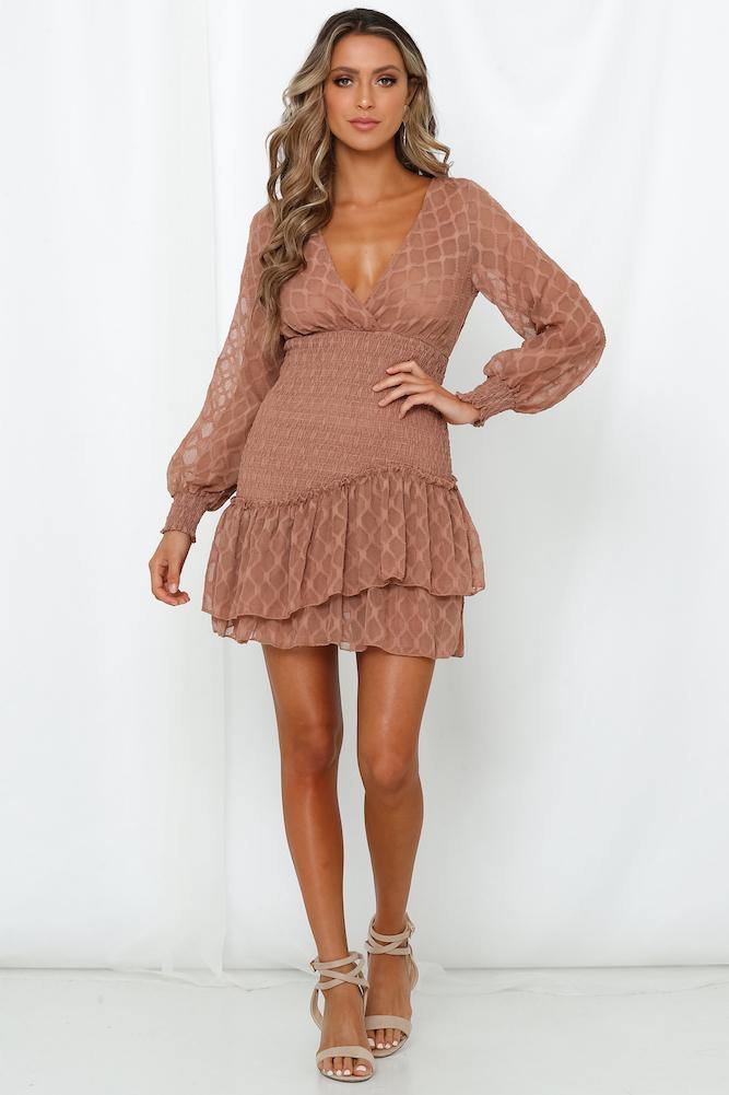 Little Bit Dramatic Dress Camel