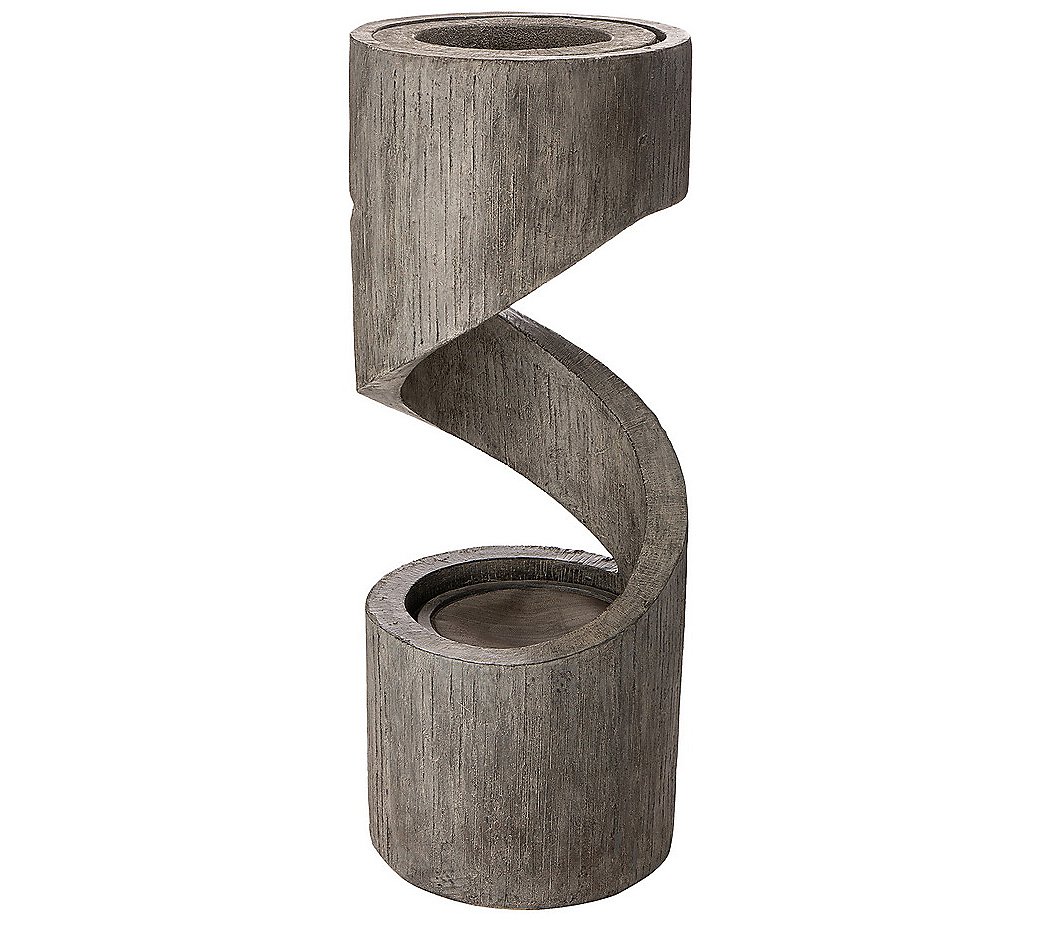 Glitzhome Spiriling Fountain Planter with Pumpand LED Light