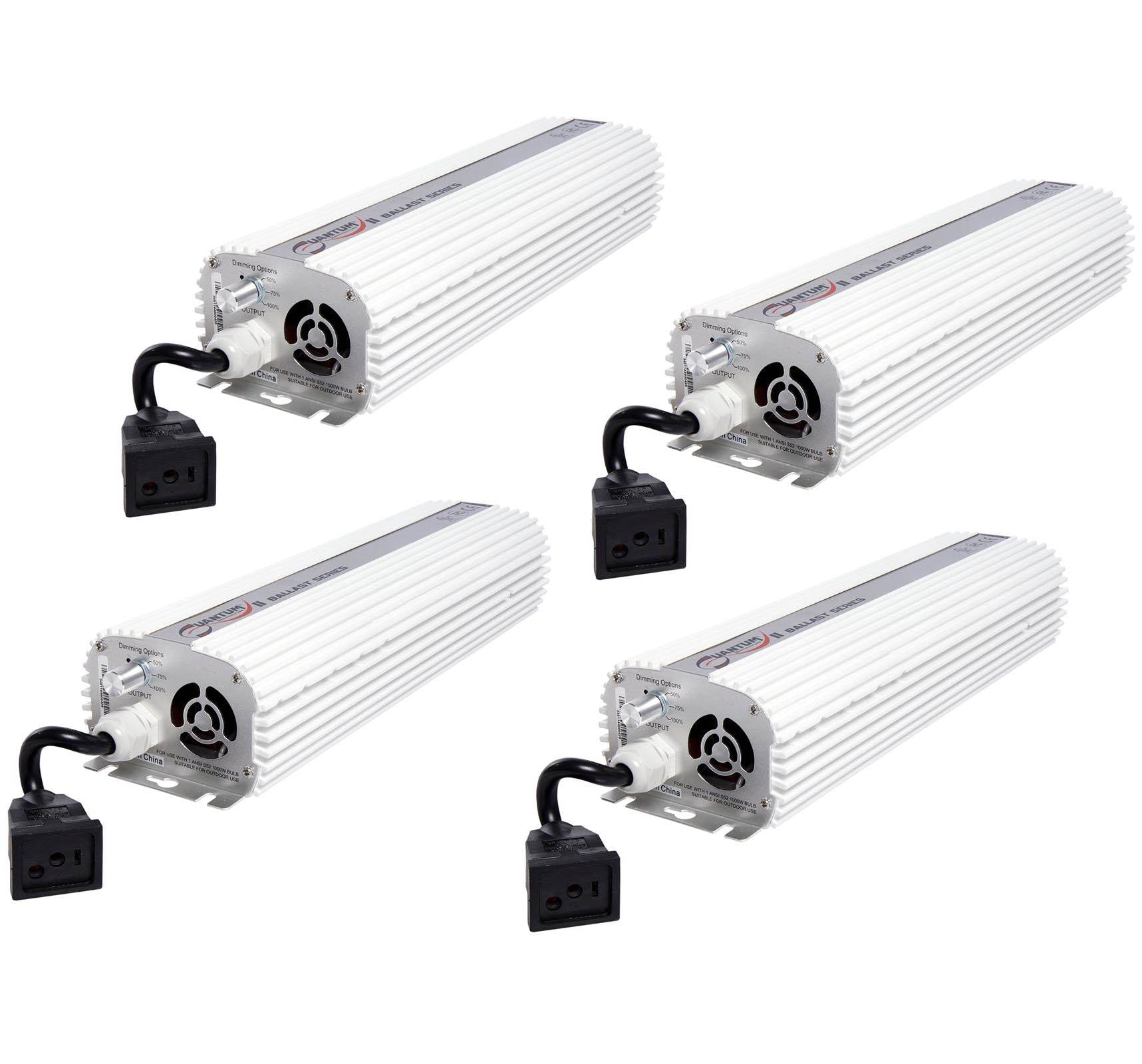 (4) QUANTUM 1000W Watt HPS & MH Dimmable Digital Grow Light Ballasts | QT1000