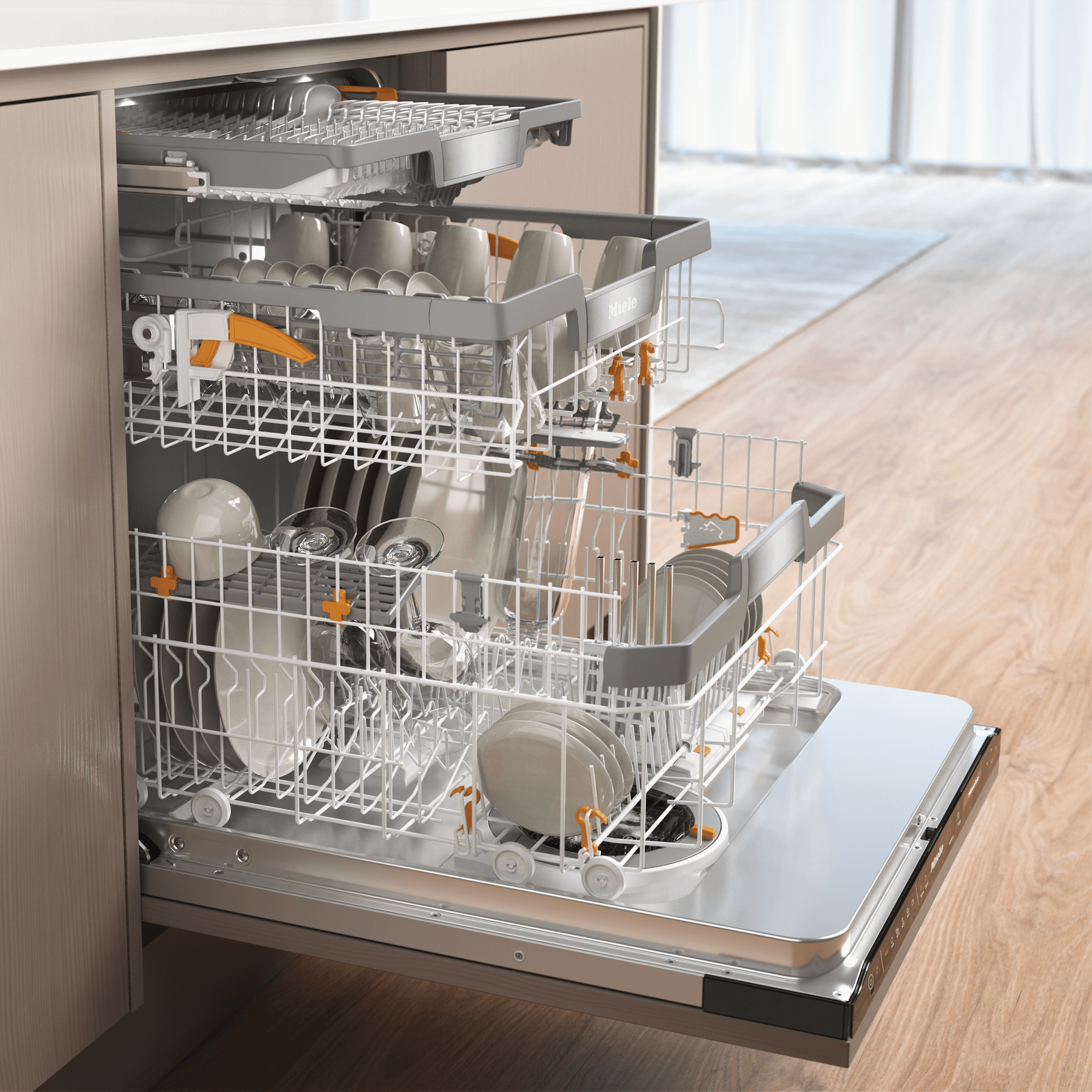 Miele G7791SCVI AUTODOS K2O OBSIDIAN BLACK G 7791 Scvi Autodos K2O - Fully Integrated Ada Dishwasher With Automatic Dispensing Thanks To Autodos With Integrated Powerdisk.