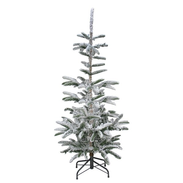 Real Touch™️ Slim Flocked Nordmann Fir Artificial Christmas Tree