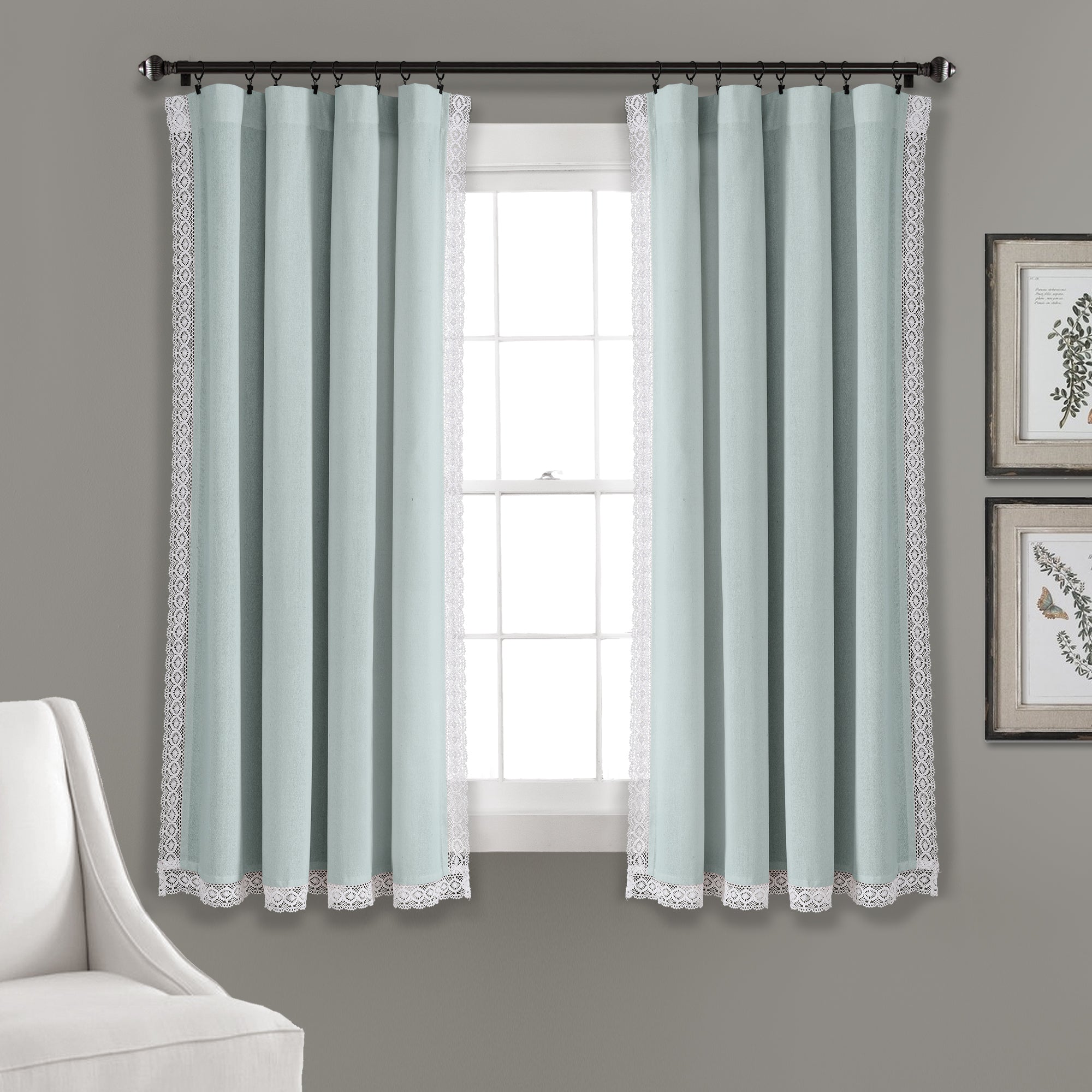 Rosalie Faux Linen Window Panel Set