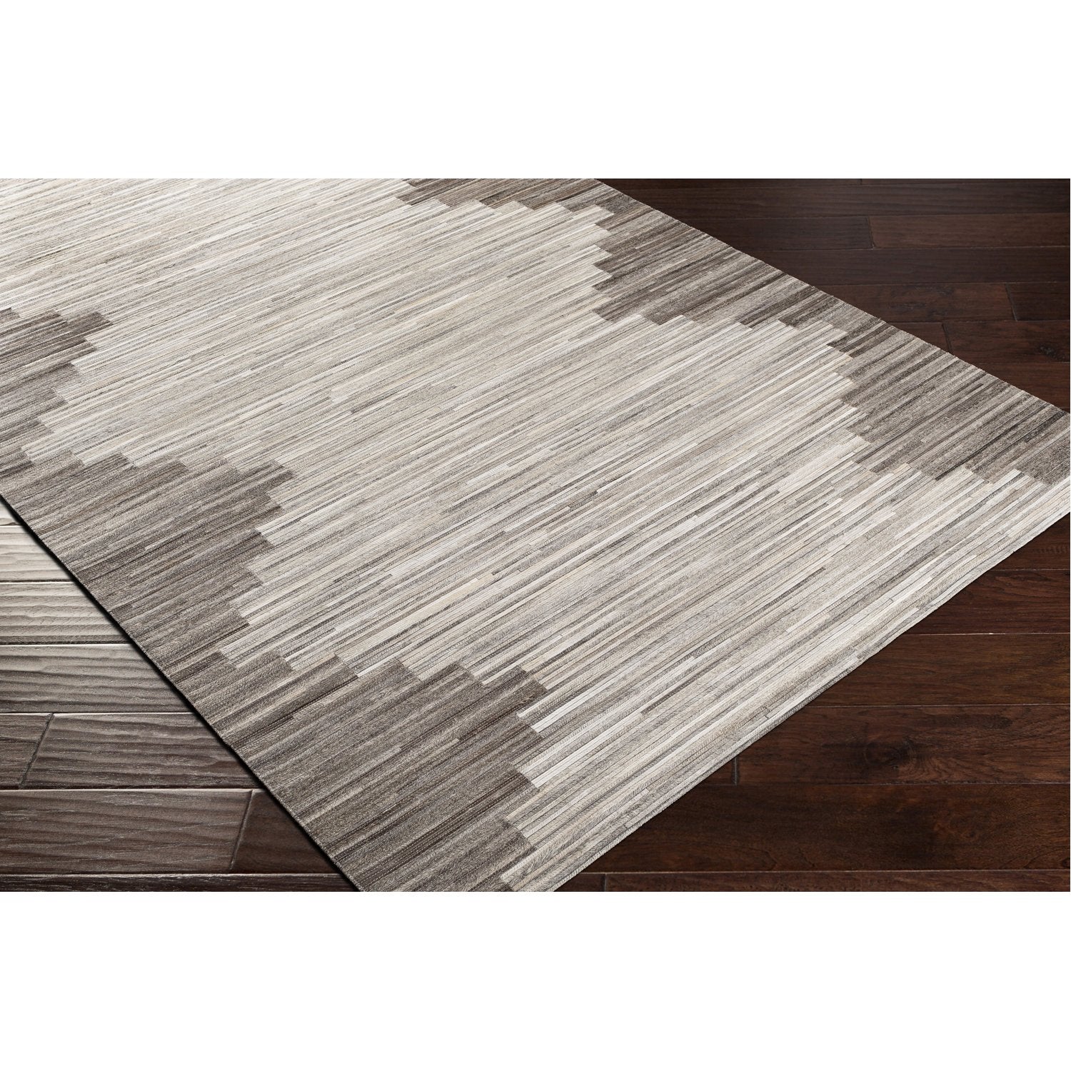 Zander Hand Crafted Rug in Silver Gray, Beige, Ivory, Medium Gray, Cream