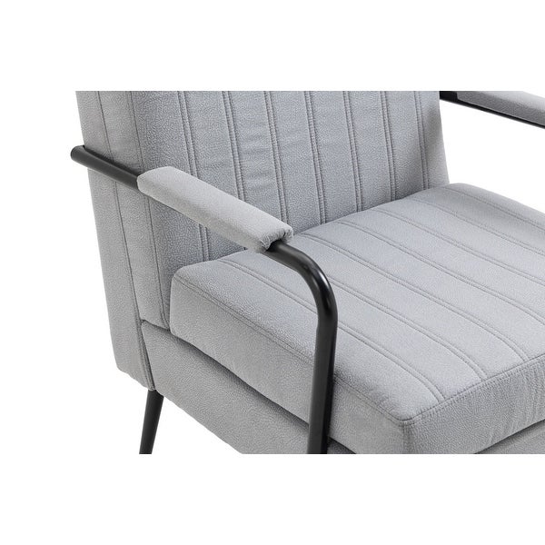 Mid-Century Modern Accent Chair Armchair， Lounge Chair Reading Chair with Metal Leg and Thicken Cushion for Living Room Bedroom