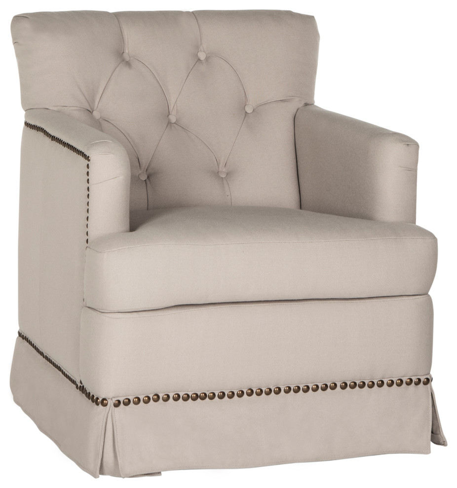 Millicent Swivel Accent Chair   Transitional   Armchairs And Accent Chairs   by HedgeApple  Houzz