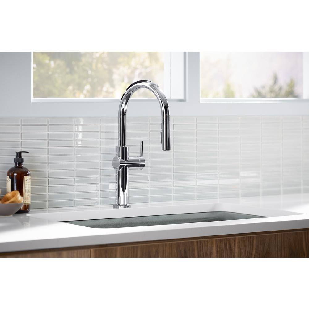 KOHLER Crue Single-Handle Touchless Pull-Down Sprayer Kitchen Faucet with Konnect in Polished Chrome K-22974-WB-CP