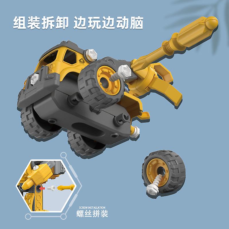 Born Pretty 5 In 1 Robot Transformation Assemble City Construction Car Disassembly Deformation Robot Truck Set Screwdriver Toys For Boy Gift