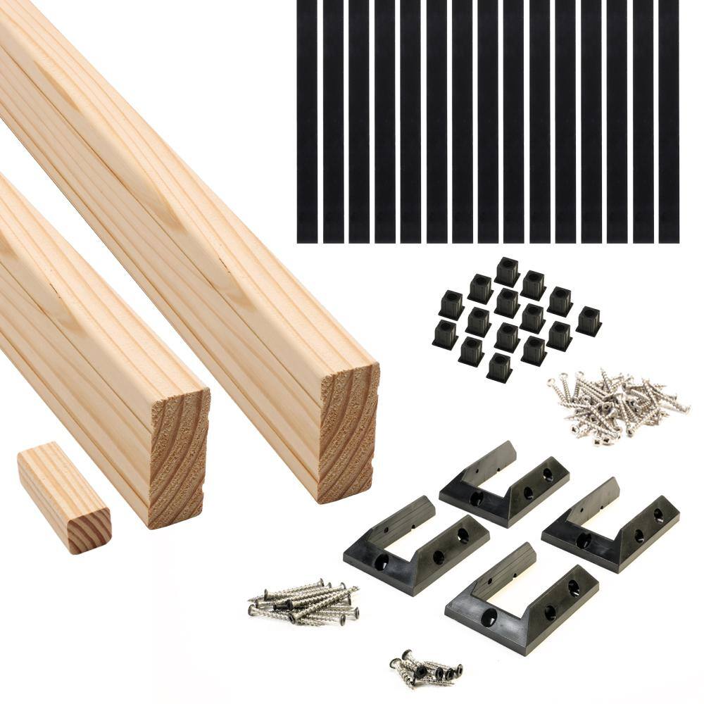 ProWood 6 ft. Southern Yellow Pine Rail Kit with Aluminum Square Balusters 447293