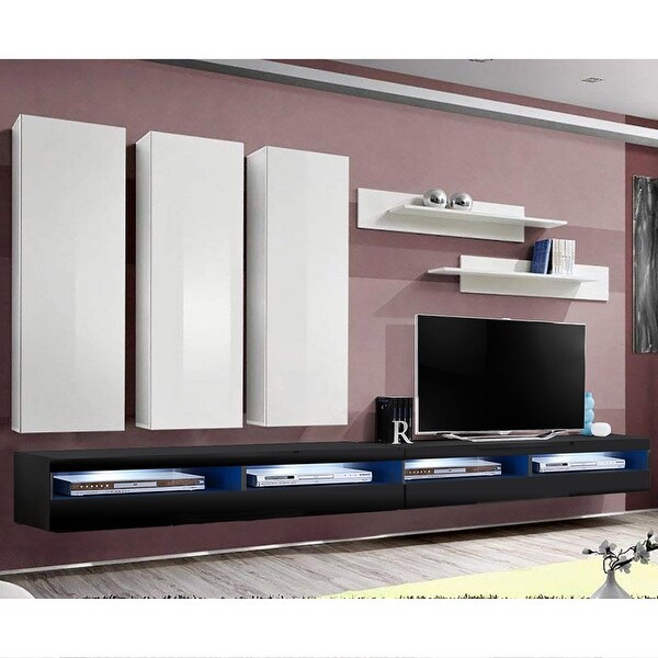 Fly E1 35TV Wall Mounted Floating Modern Entertainment Center