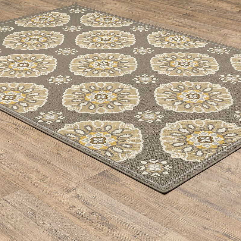 StyleHaven Bayside Medallion Indoor Outdoor Rug