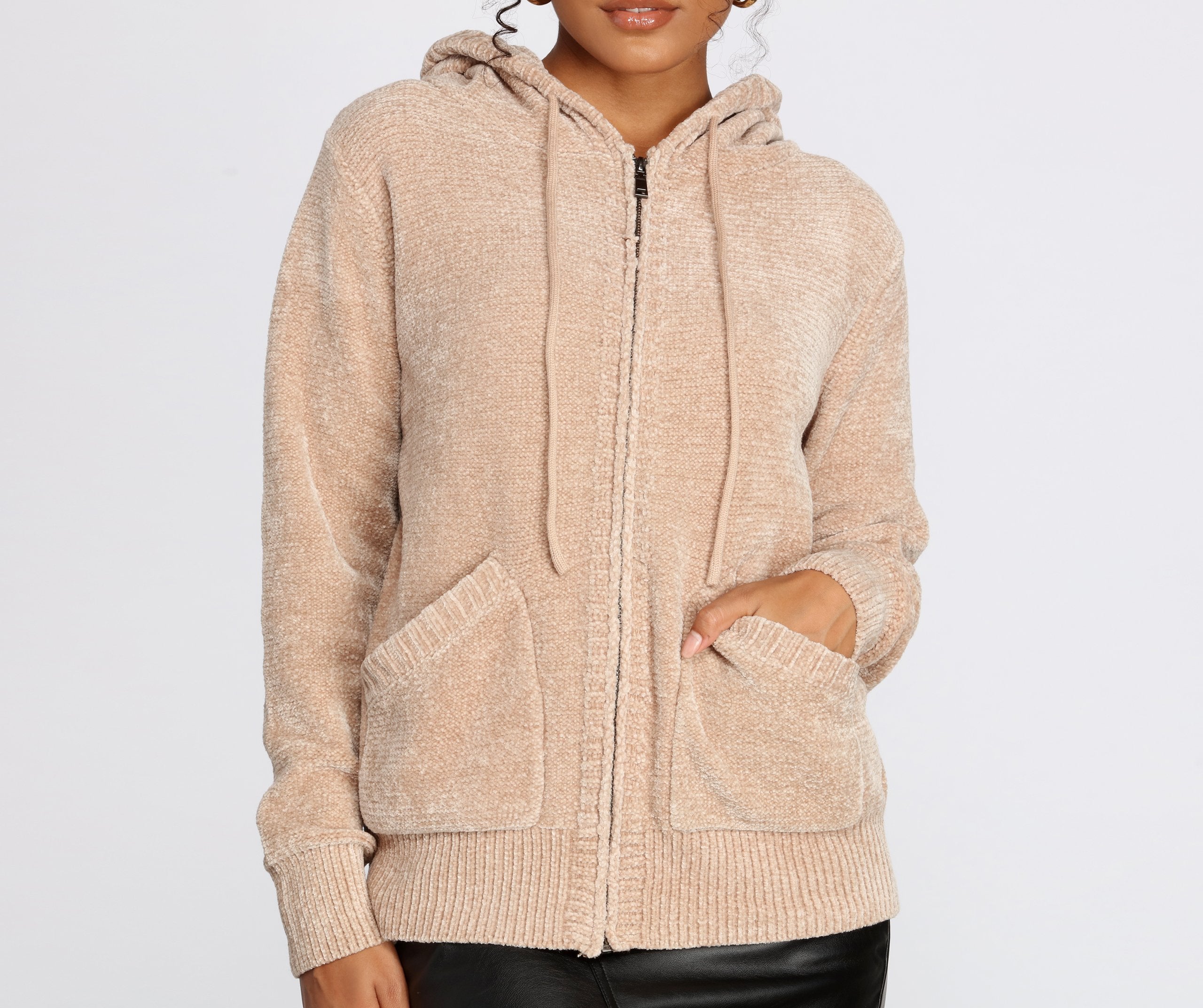 Chillin' In Chenille Zip Hoodie