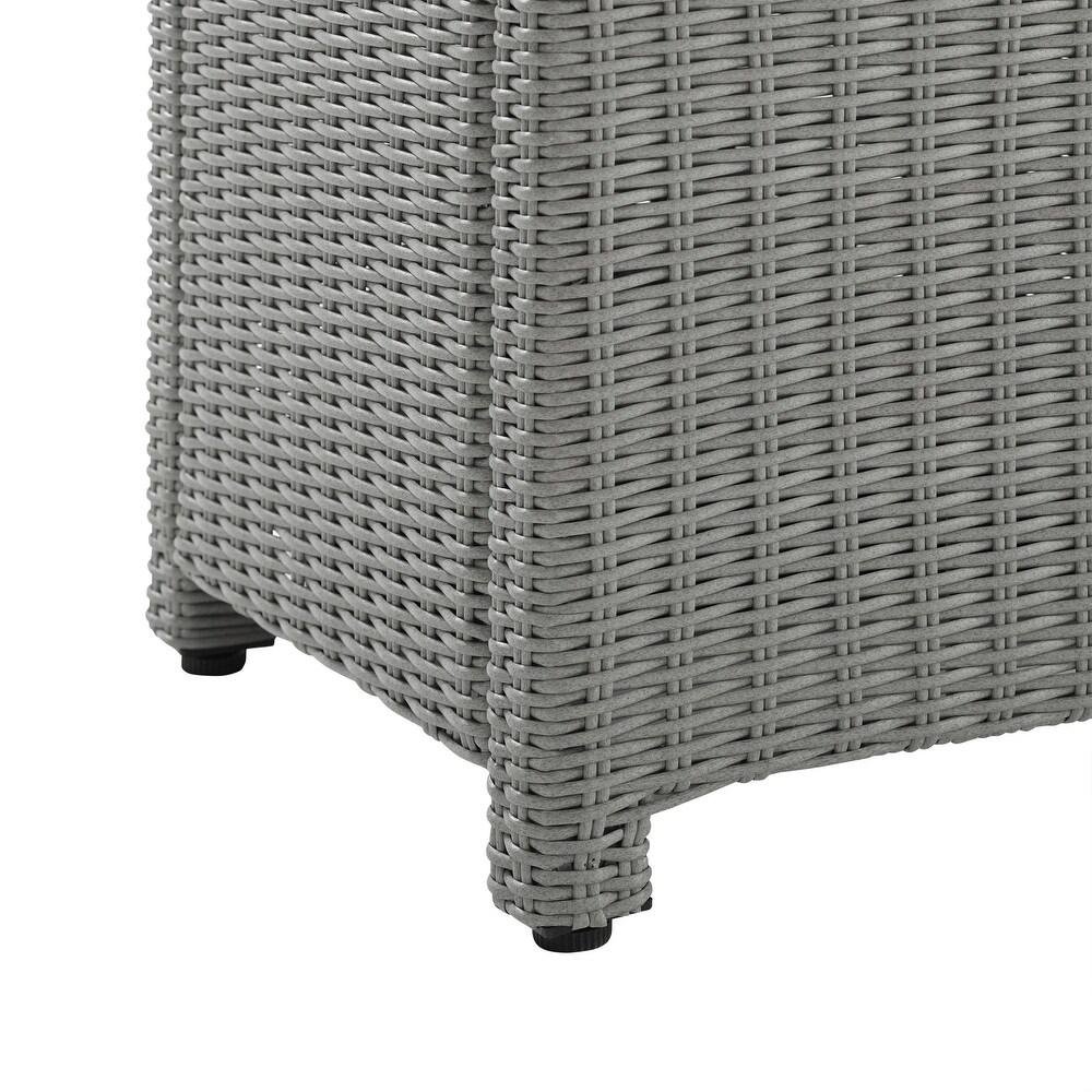 Outdoor Wicker Rectangular Side Table   Modern Furniture