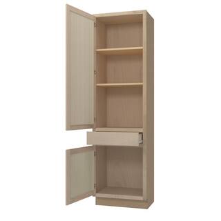 Hampton Bay Hampton 24 in. W x 18 D 84 H Assembled Pantry Kitchen Cabinet in Unfinished KPDR2484-UF