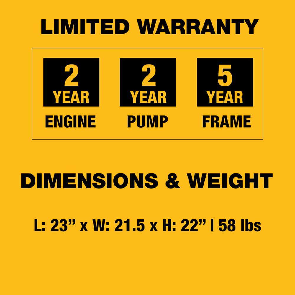 DEWALT 3300 PSI 24 GPM Gas Cold Water Pressure Washer with HONDA GCV200 Engine