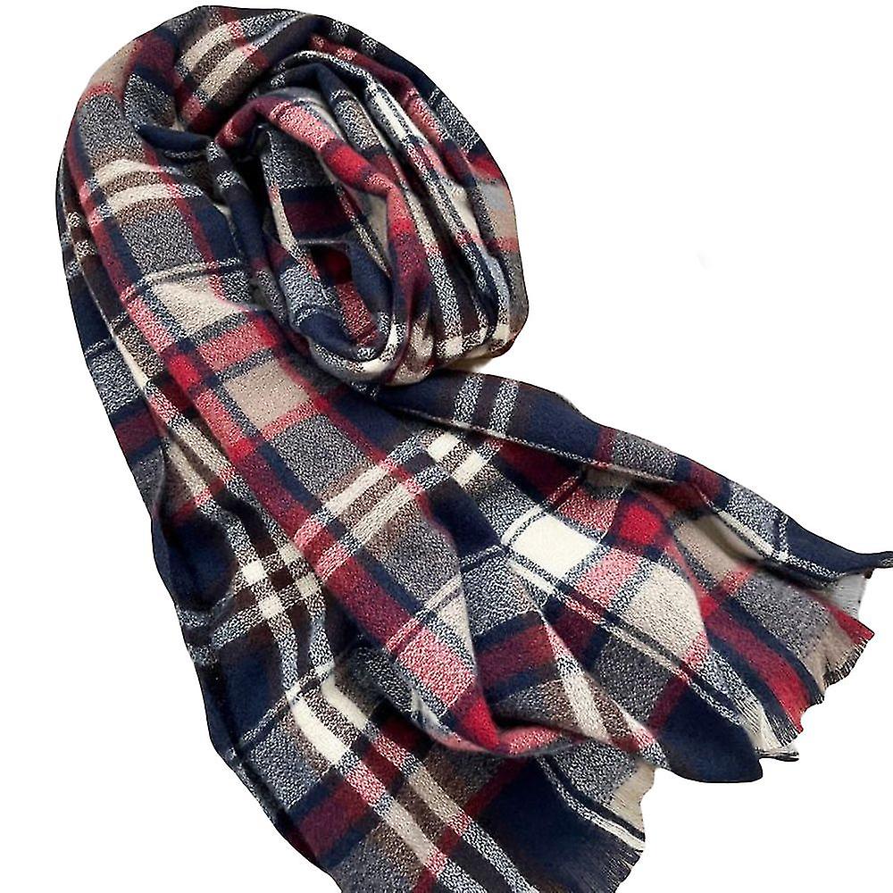 Woman's Winter Scarf Thick Warm Scarf With Simple Plaid Design For Cold Weather Outdoor Skiing And Cycling