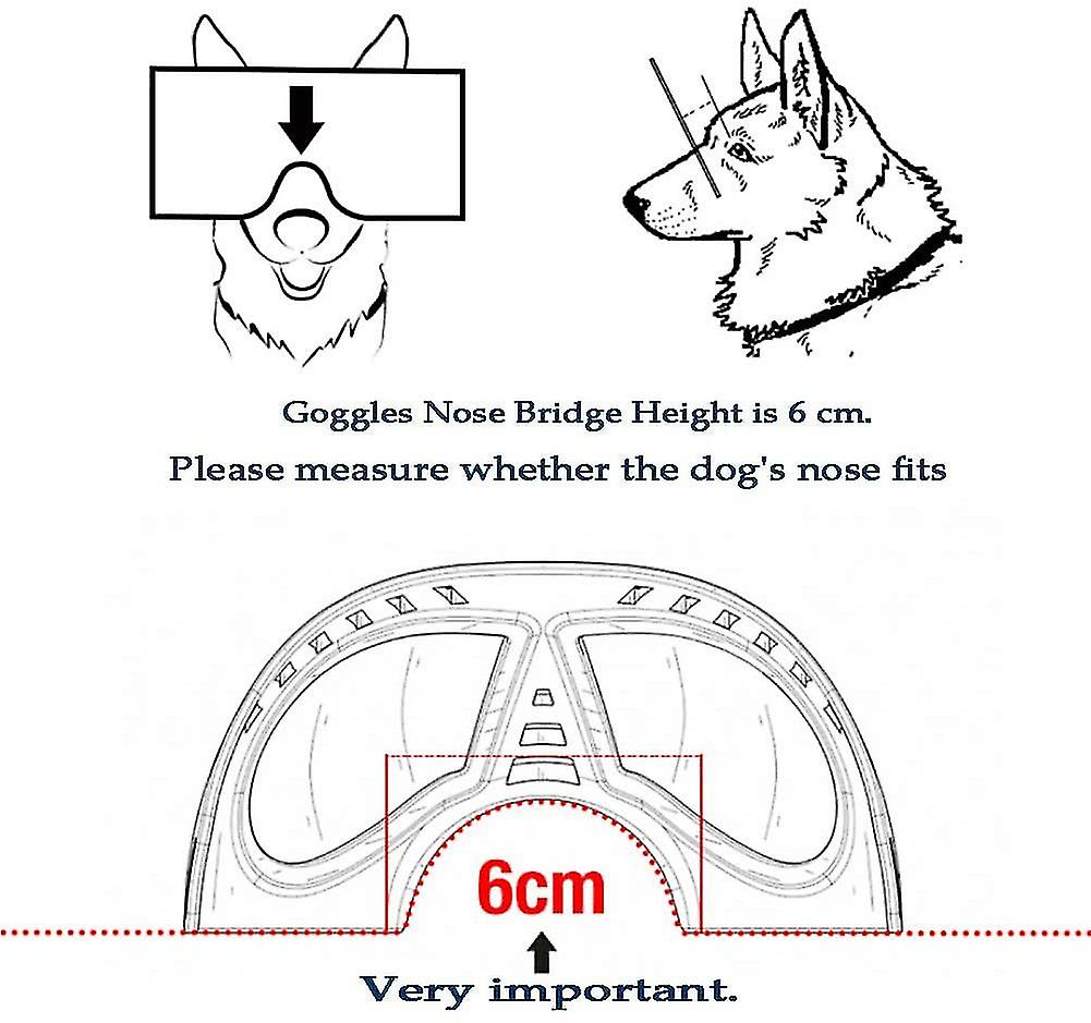 Dog Goggles Large Breed Dog Uv Sunglasses Windproof Snowproof Dog Glasses