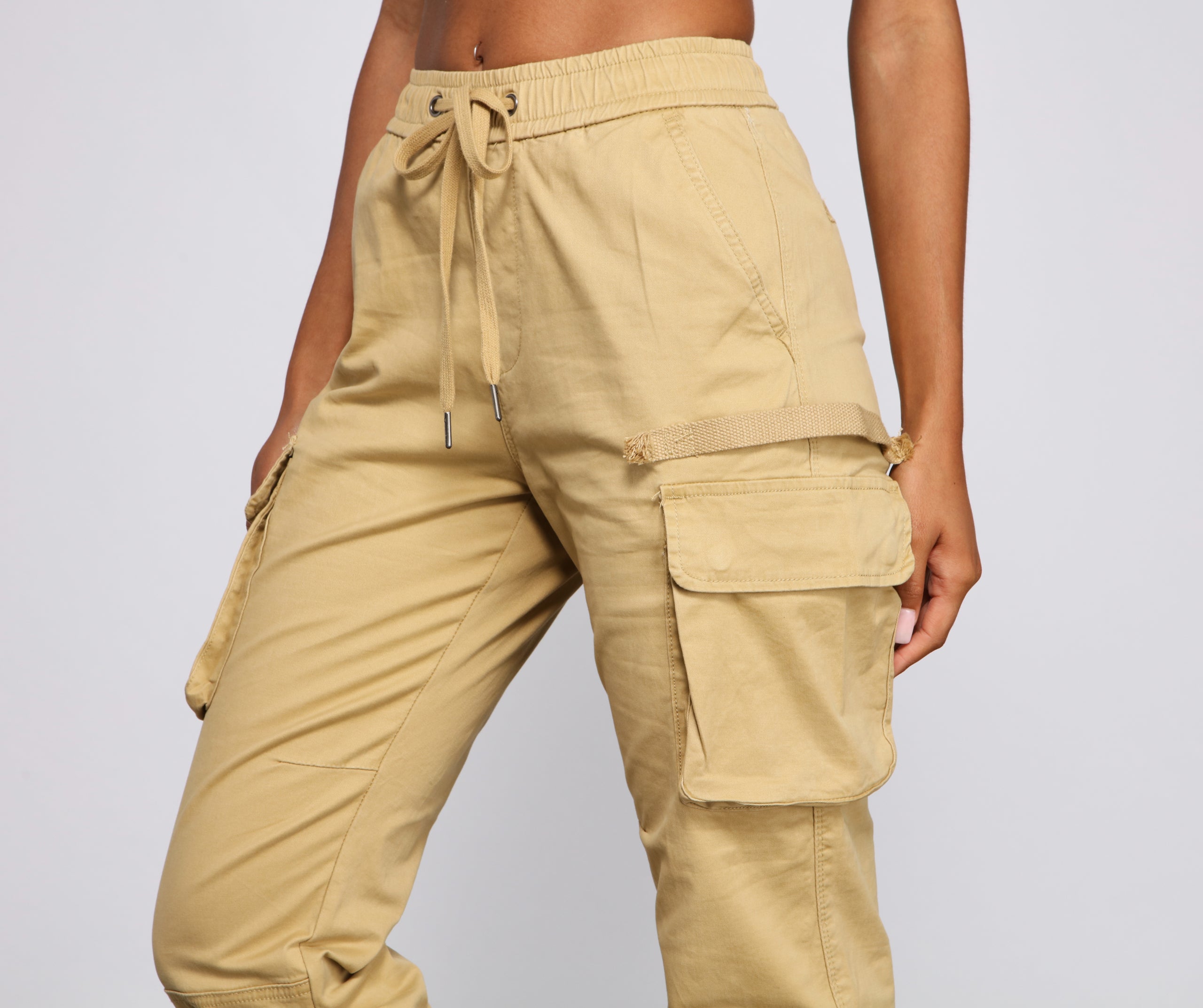 Lowkey Style High Rise Cargo Joggers