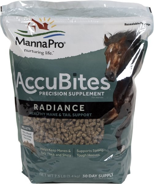 Manna Pro MP Accubites Radiance Equine Horse Supplement， 7.5-lb bag