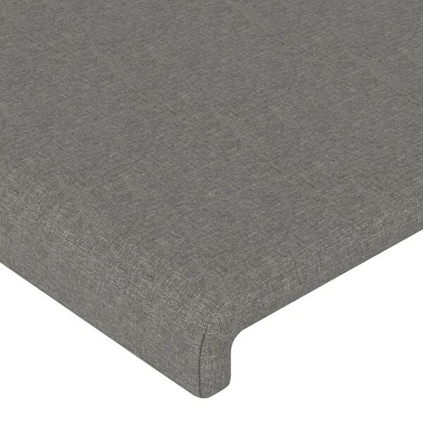 vidaXL LED Headboard Fabric Bedroom Furniture Dark Gray/Light Gray Multi Sizes - - 37421094