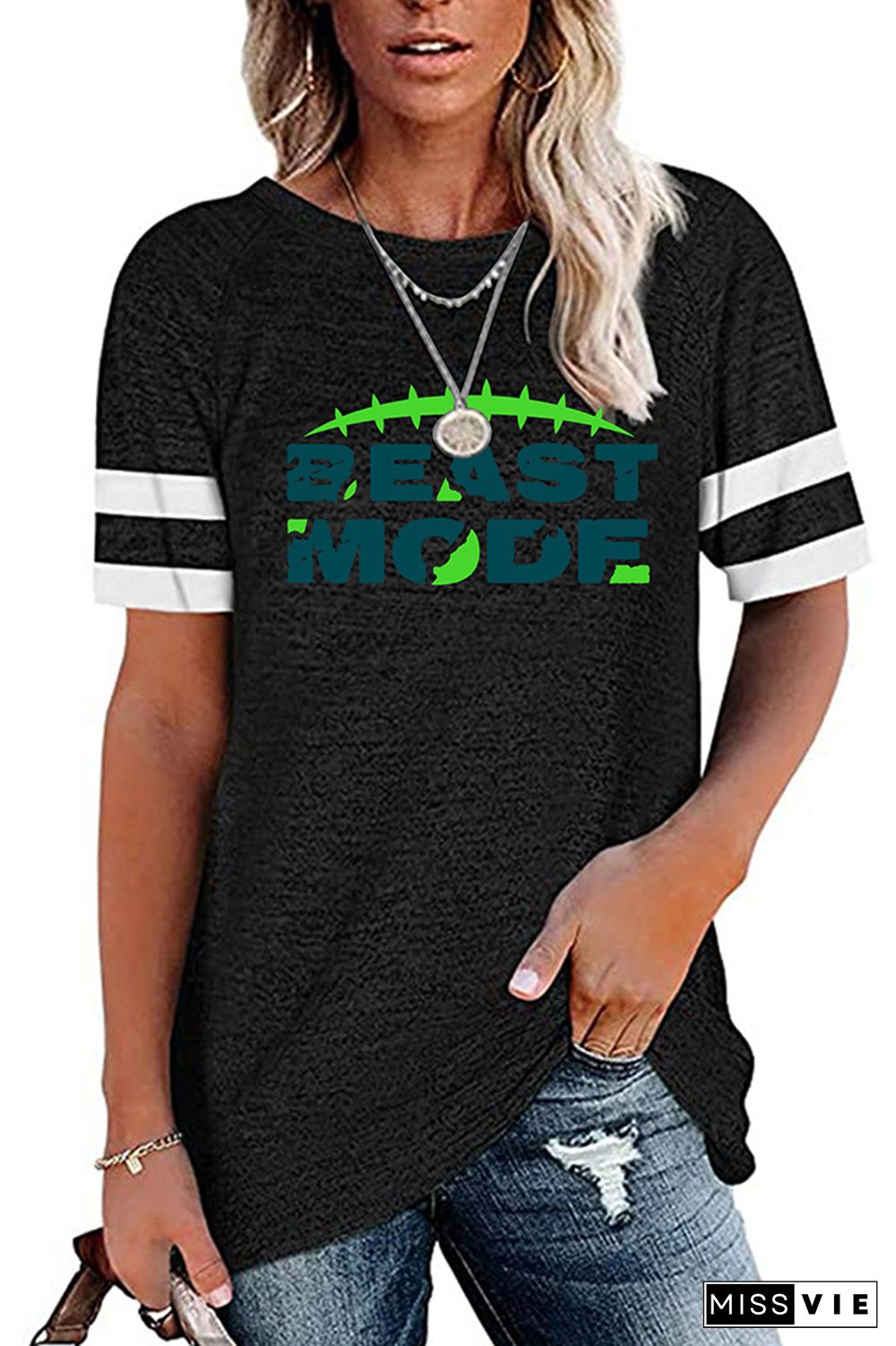 Beast Mode Print Graphic Tee Wholesale