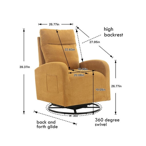 Modern Upholstered Swivel Chair with Left Bag