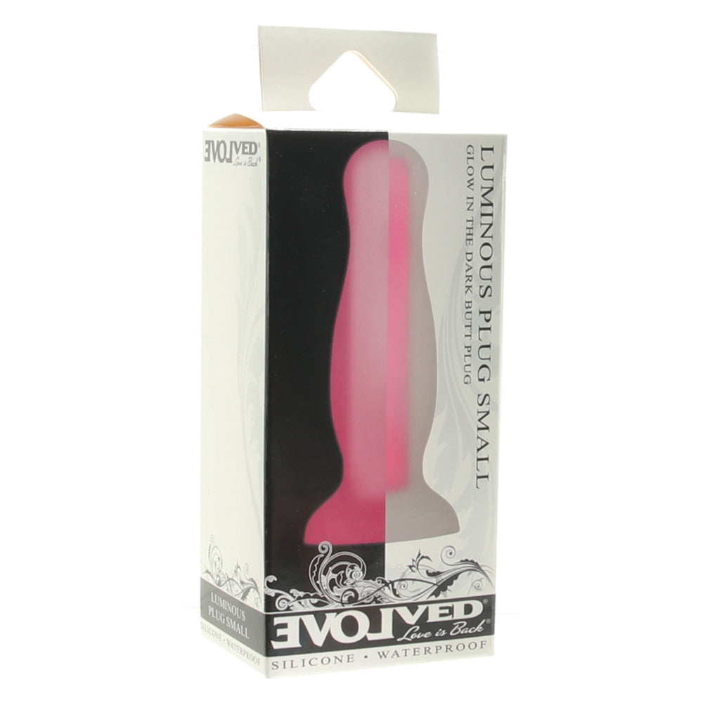 Luminous Glow In The Dark Small Butt Plug in Pink