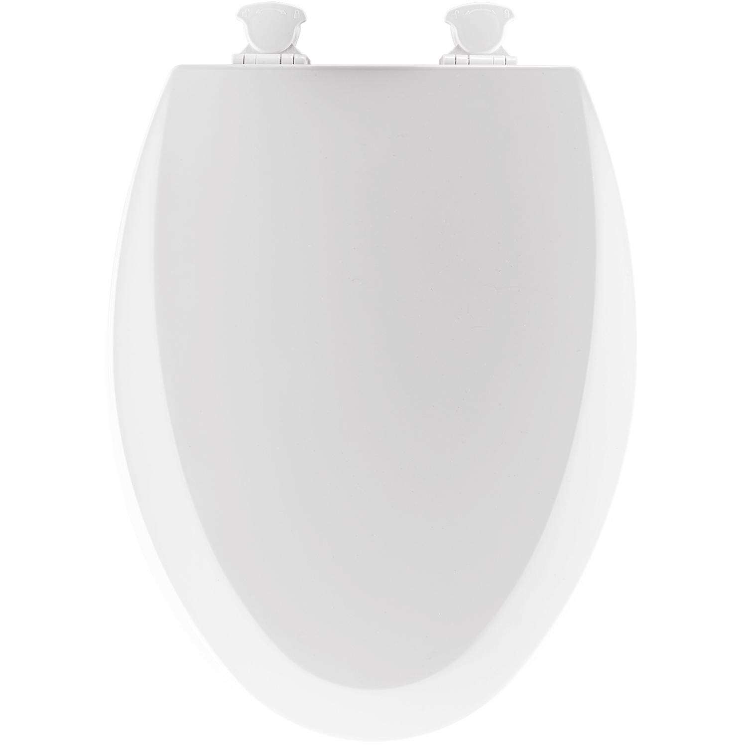 Mayfair by Bemis Elongated White Enameled Wood Toilet Seat