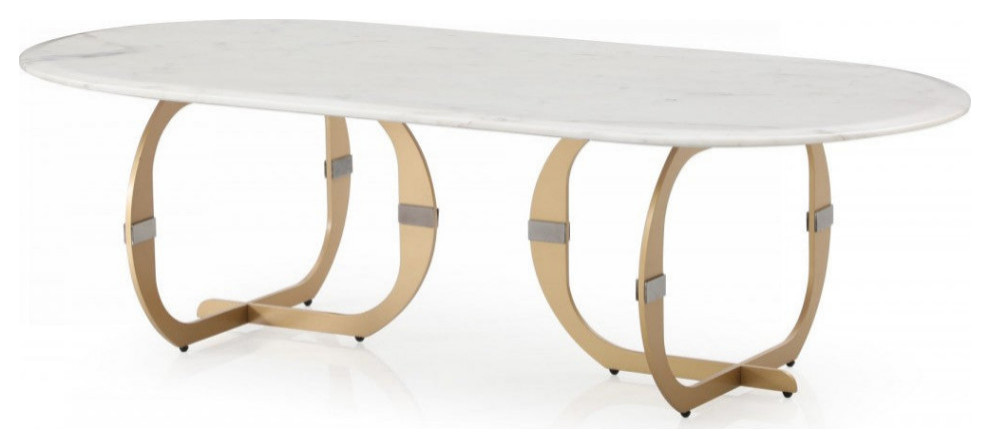 Georgianne Modern Marble Coffee Table   Contemporary   Coffee Tables   by Rustic Home Furniture Deco  Houzz