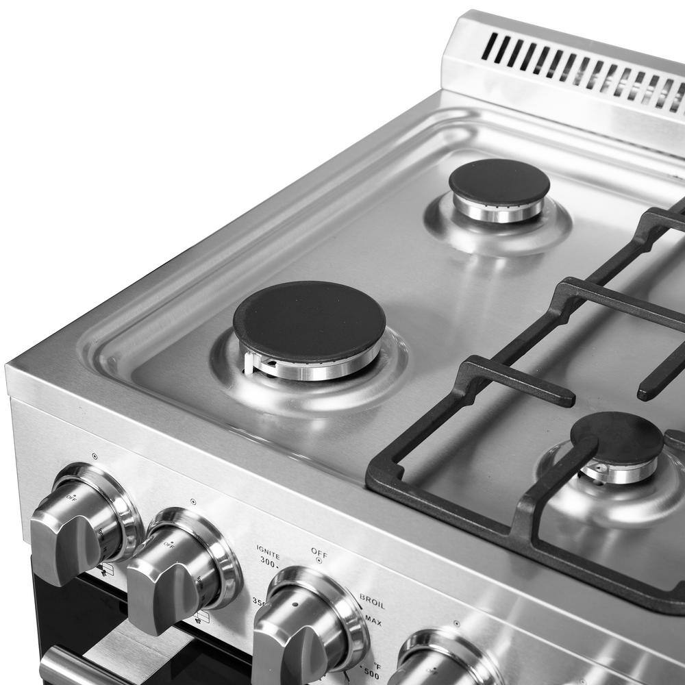 Forno Lamazze 20 in. Gas Range 4 Burners in Stainless Steel FFSGS6265-20