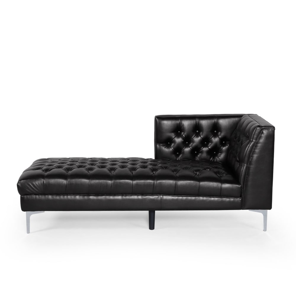 Tignall Contemporary Tufted One Armed Chaise Lounge by Christopher Knight Home   31.00\